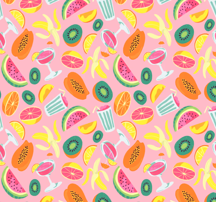 Colorful fruits pattern kitchen blind - TenStickers