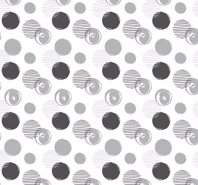 Gray circles pattern kitchen blind - TenStickers