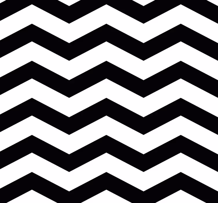 White and black chevron pattern kitchen blind - TenStickers