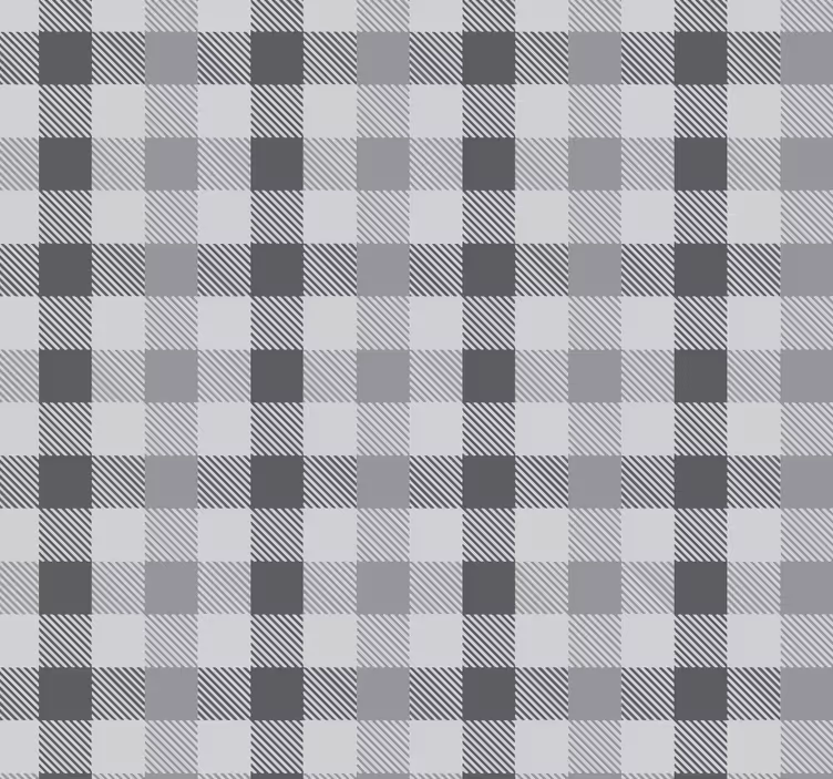 Grey gingham pattern kitchen blind - TenStickers