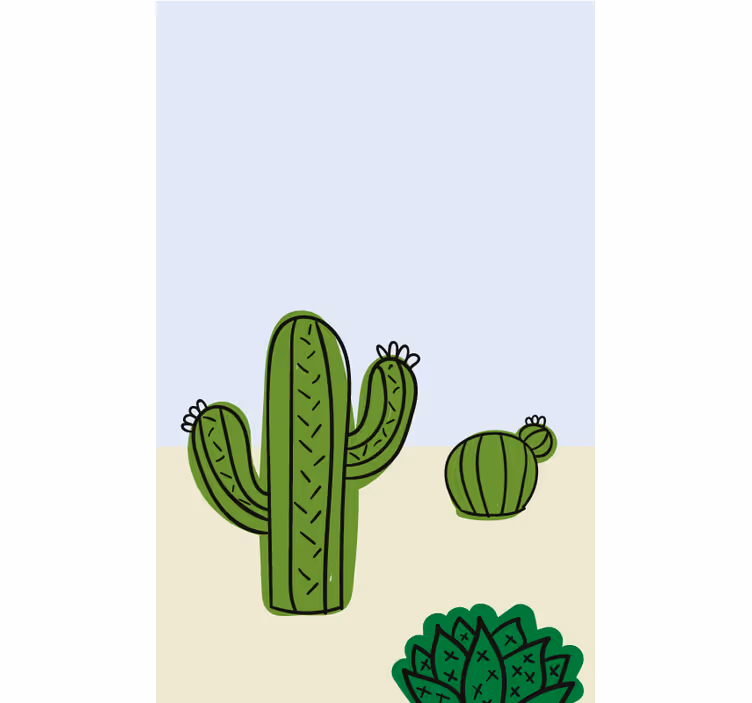 Cactus plant kitchen blind - TenStickers