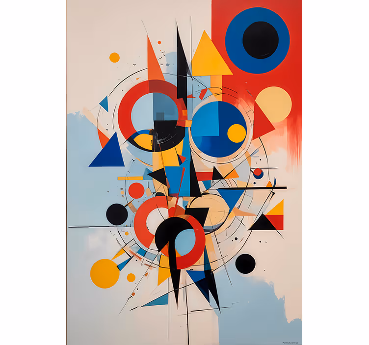 geometric paiting Blind painting - TenStickers