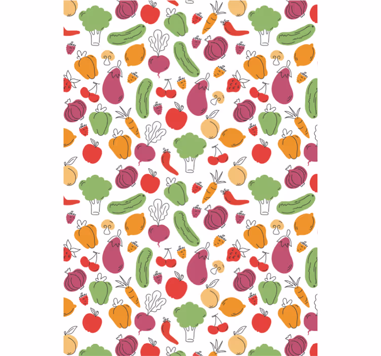 Fruits and vegetables  kitchen blind - TenStickers