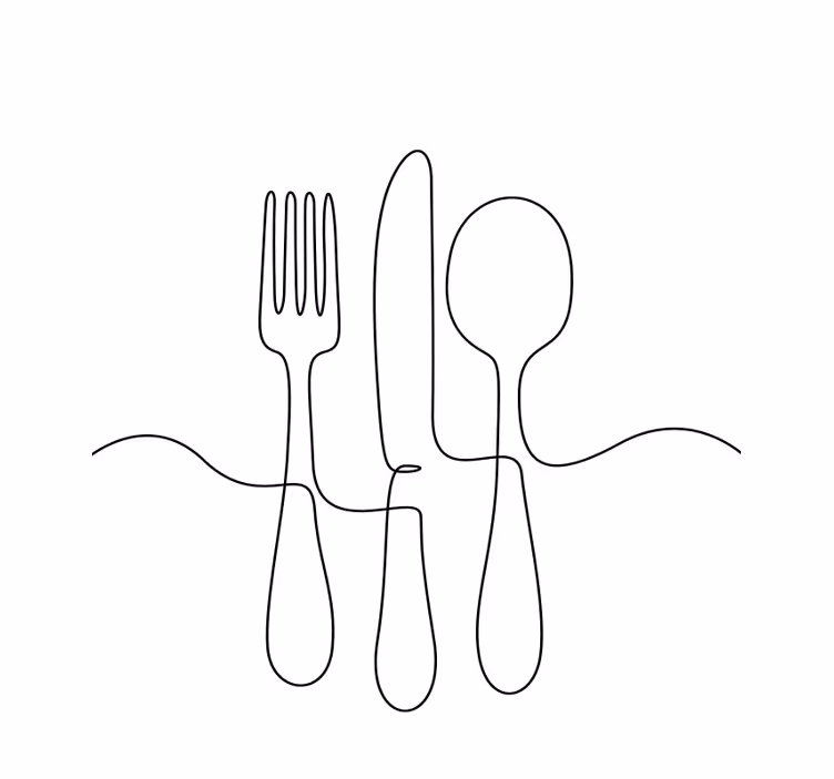 Culinary utensils kitchen blind - TenStickers