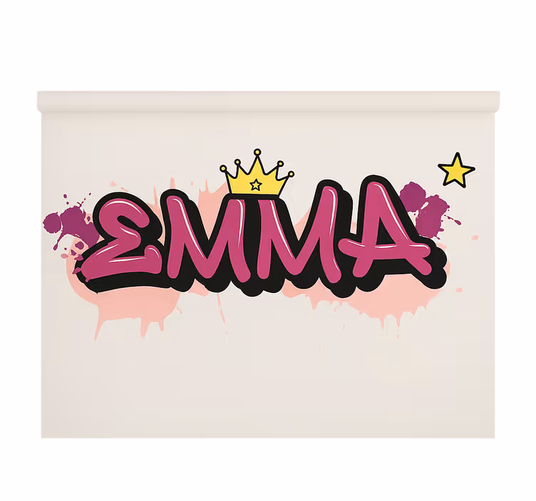 Pink custom graffiti childrens blind - TenStickers