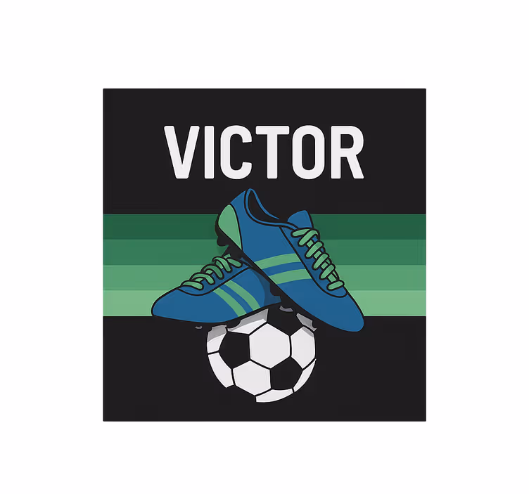 Football boots with name childrens blind - TenStickers