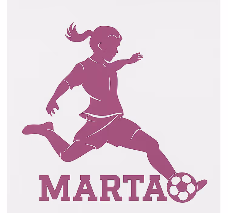 Girl football player childrens blind - TenStickers
