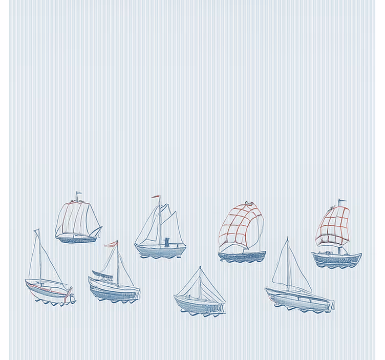 Blue sailing boats childrens blind - TenStickers