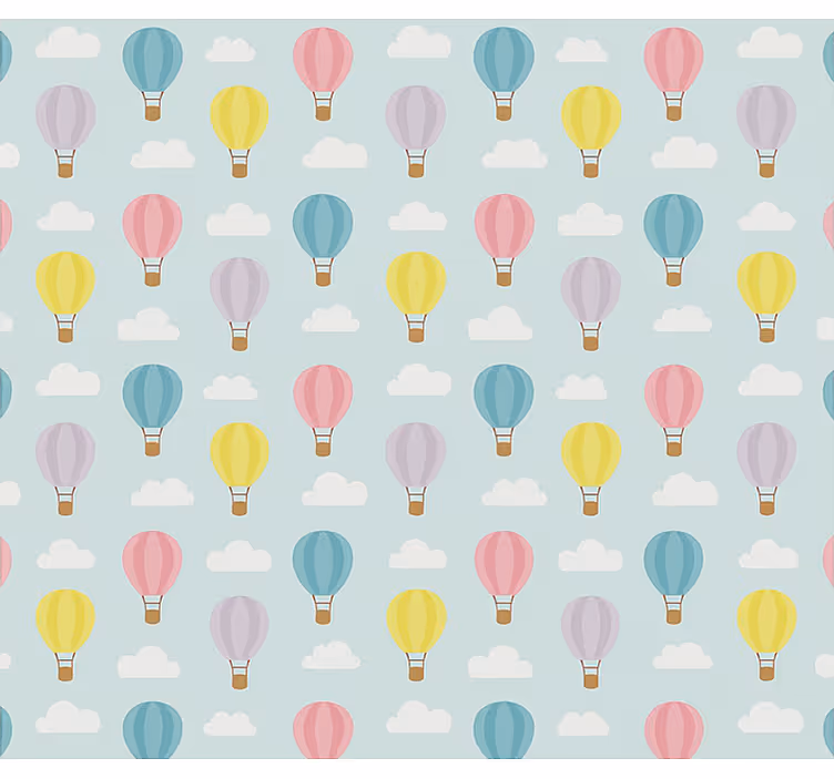 Blue hot air balloons childrens blind - TenStickers