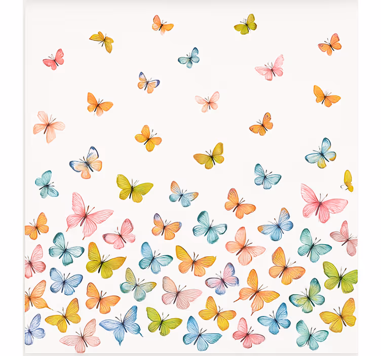 Flying colorful butterflies childrens blind - TenStickers
