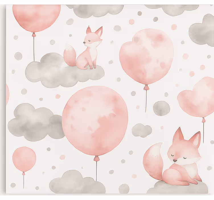 Pastel balloons and clouds childrens blind - TenStickers
