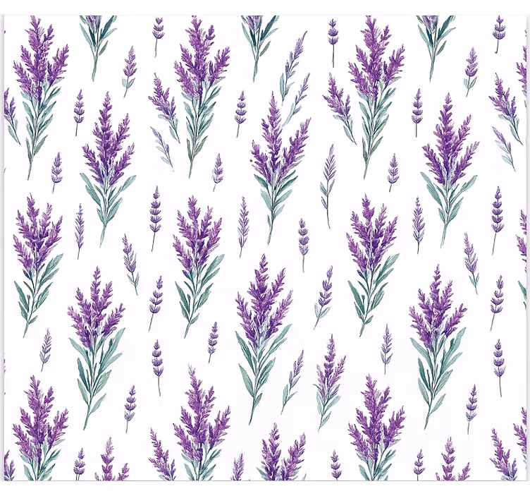 Watercolor lavander sprigs kitchen blind - TenStickers
