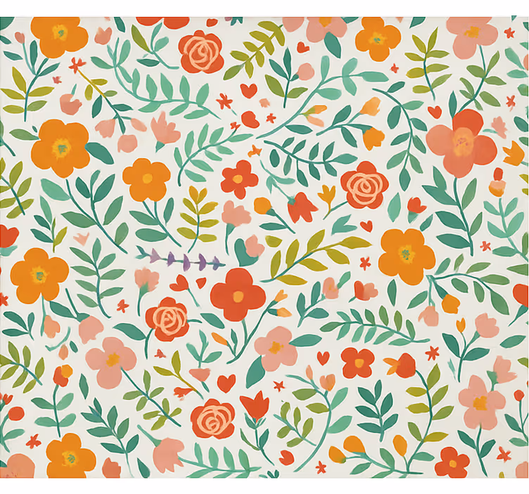 Cheerful stylized florals nursery blind - TenStickers