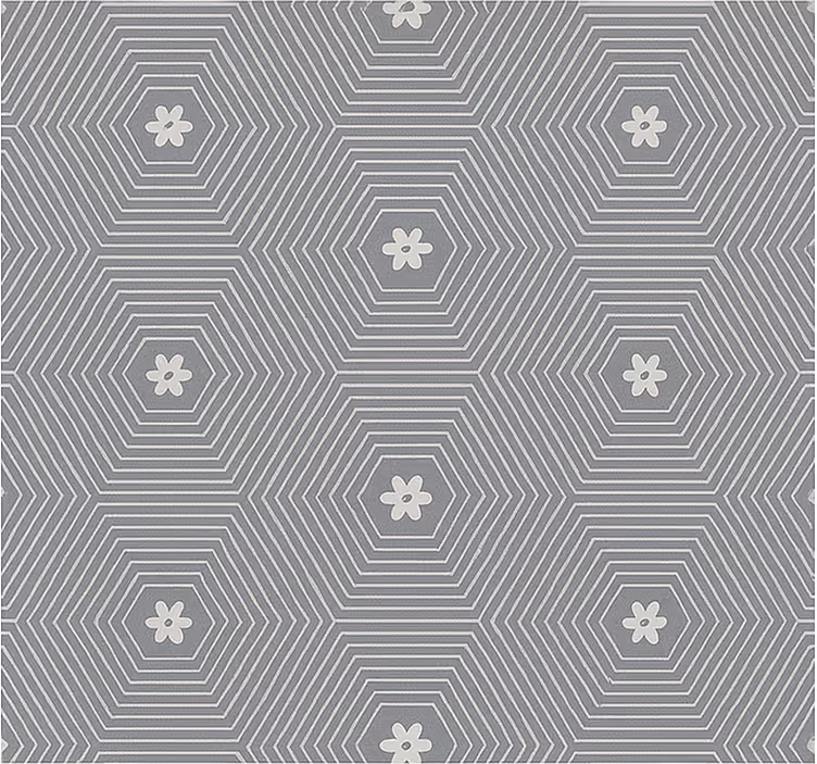 Gray Hexagon Geometric teenage  roller blind - TenStickers