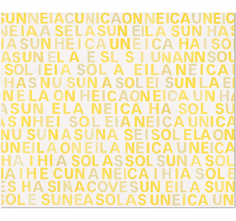 Yellow printed letters teenage  roller blind - TenStickers