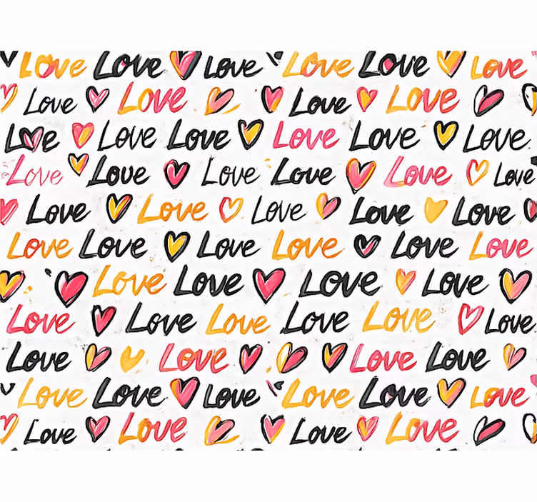 tekst ¨love love love¨ teenage  roller blind - TenStickers