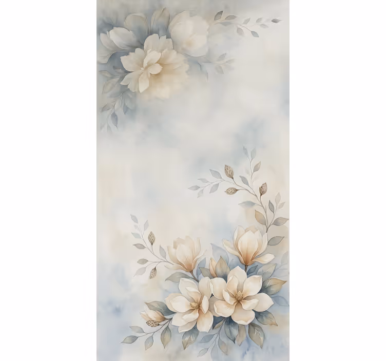 Watercolour gracy flowers teenage  roller blind - TenStickers