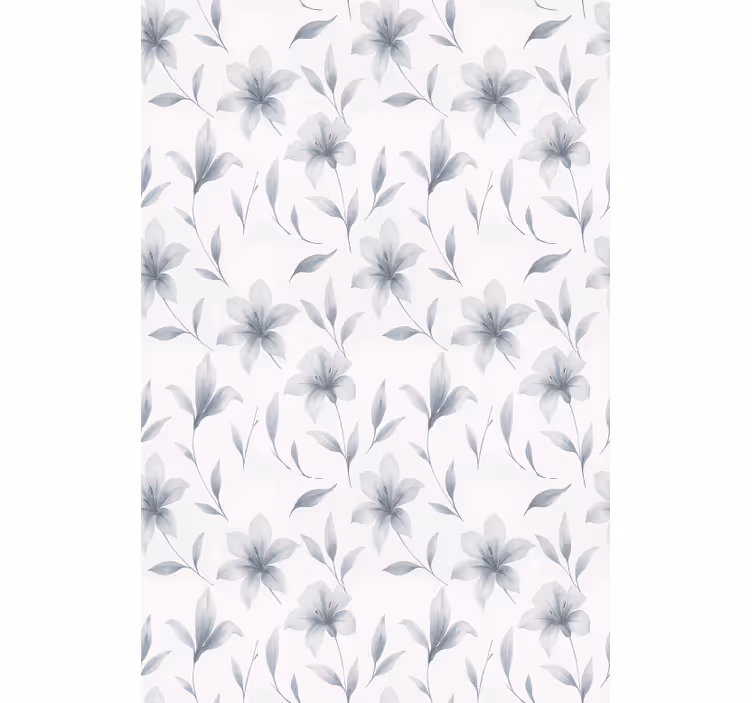 Watercolour lillies florals  dining room blind - TenStickers