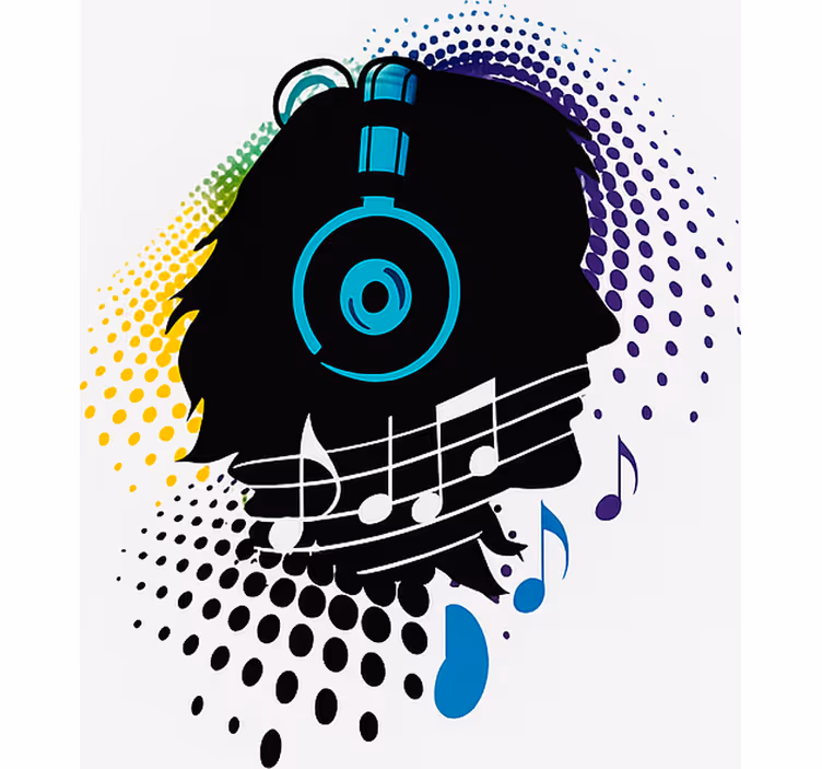 Music Head  teenage  roller blind - TenStickers