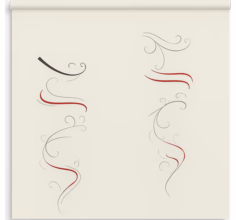 Scandinavian blind abstract floral multicolor spiral - TenStickers