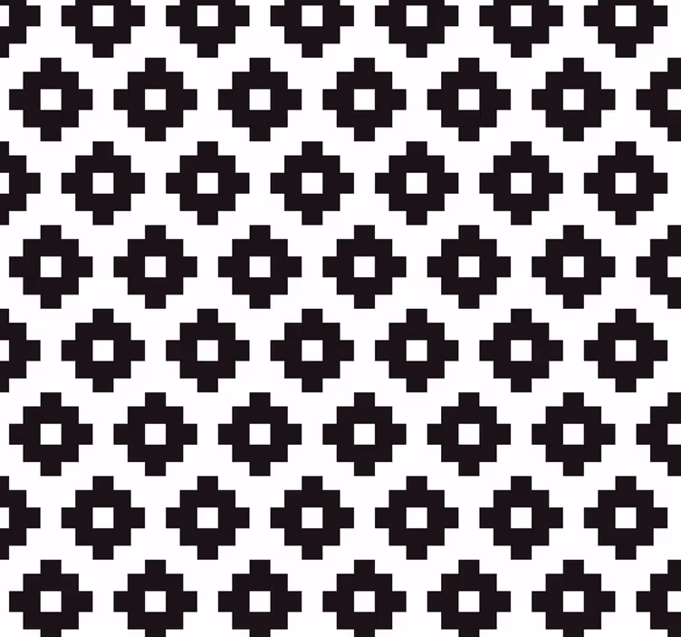 Bathroom blind geometric tile design - TenStickers