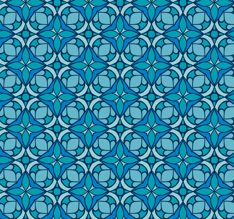 Bathroom blind with geometric ornate design - TenStickers