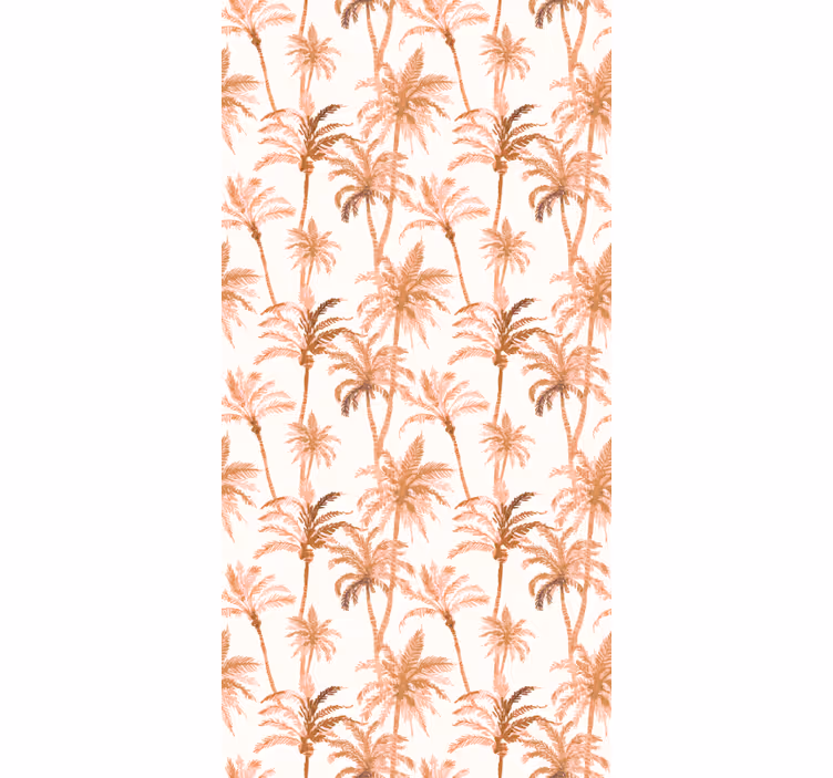 Bathroom blind with palm silhouettes - TenStickers