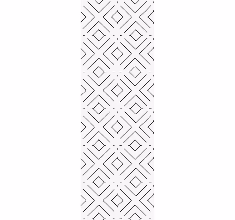 Home office blind with white geometric pattern - TenStickers