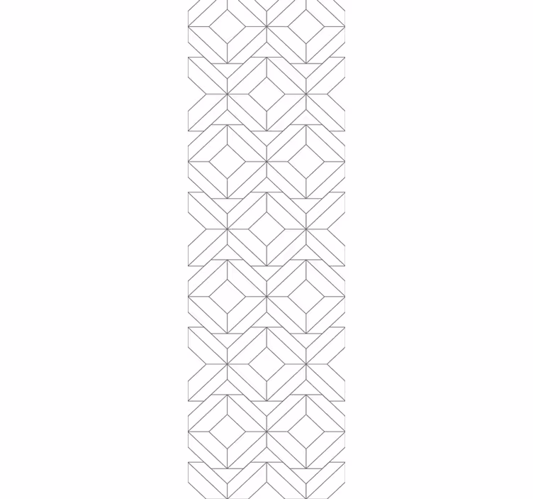 Home office blind with geometric white pattern - TenStickers
