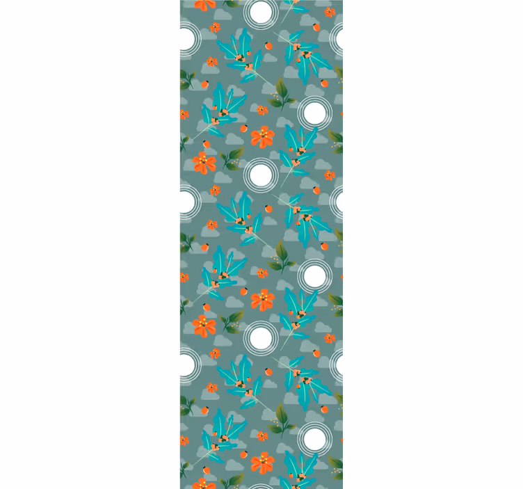 Dining room blind floral geometric design - TenStickers