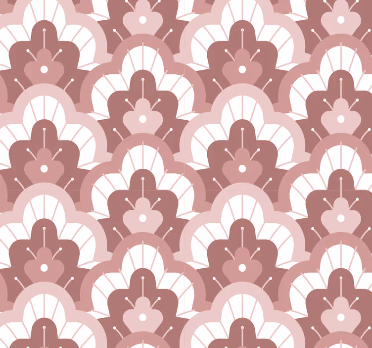 Dining room blind vintage pink wallpaper - TenStickers