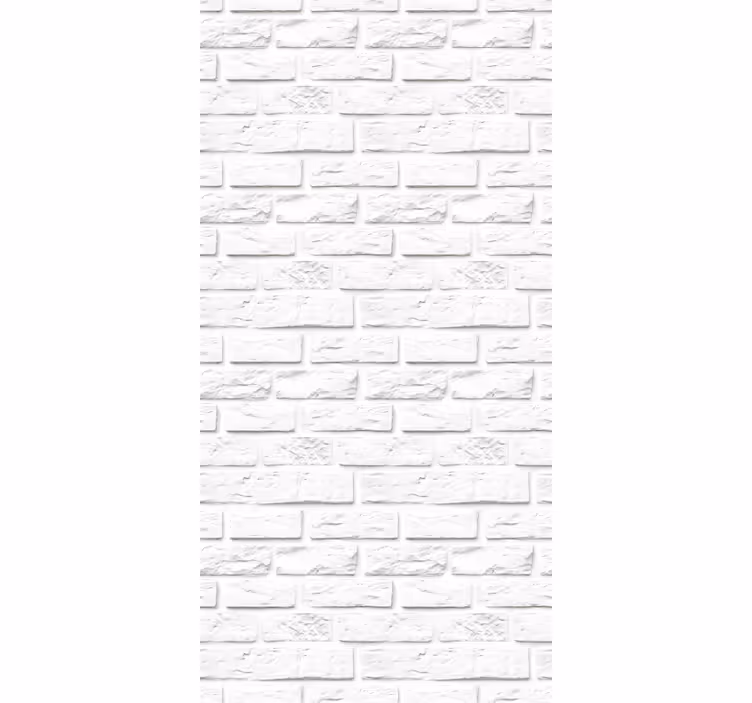 Kitchen blind in white stone brick design - TenStickers