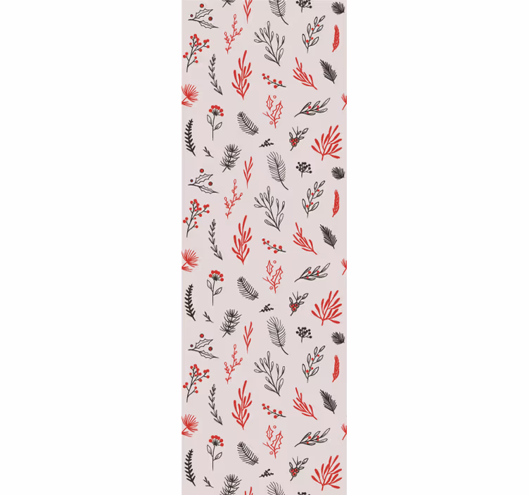 Kitchen blind with pink botanical design - TenStickers
