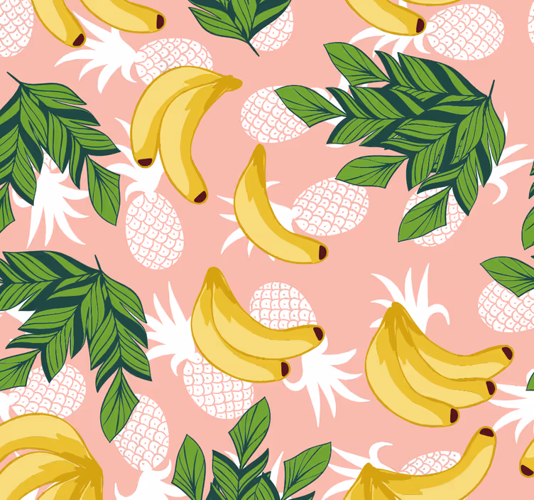 Tropical fruit foliage kitchen blind - TenStickers