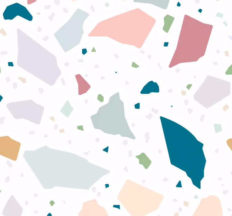 Colorful geometric terrazzo kitchen blind - TenStickers
