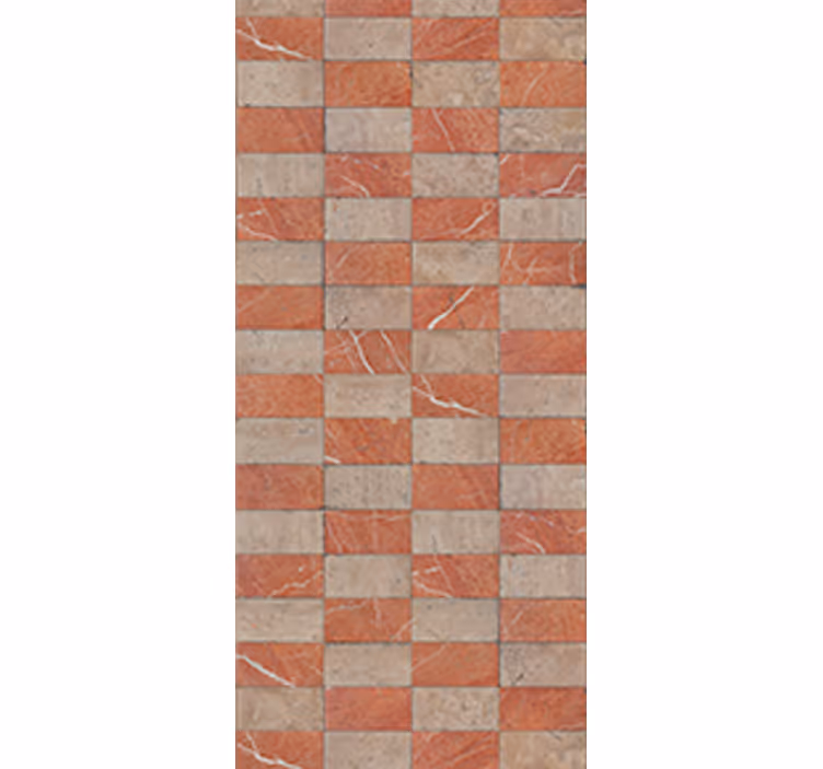 Kitchen blind with geometric beige tiles - TenStickers