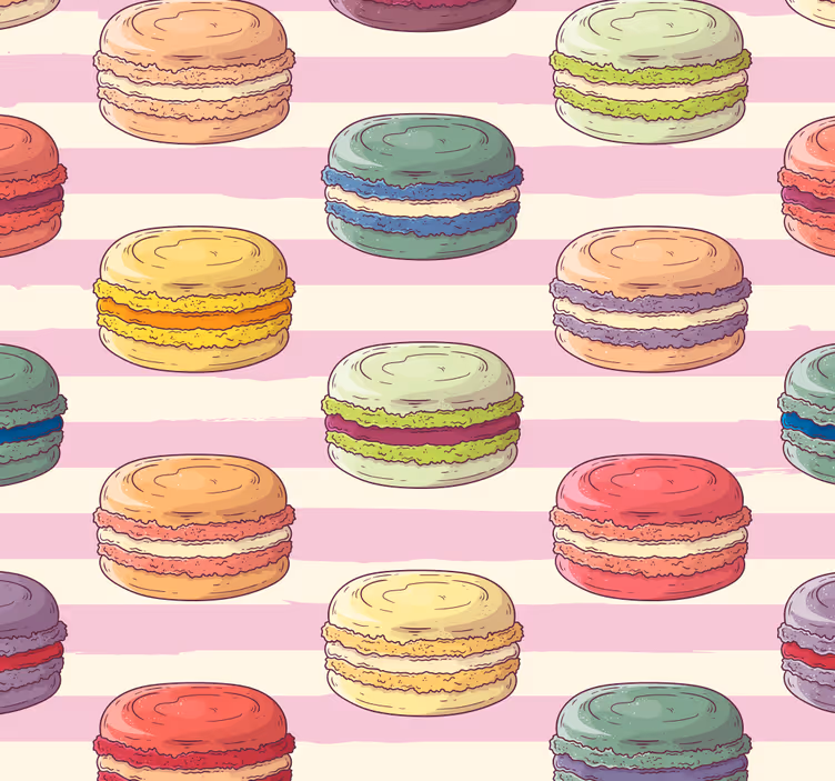 Kitchen blind with colorful macarons design - TenStickers