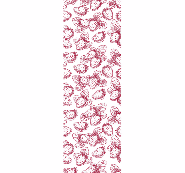 Kitchen blind strawberry drawings - TenStickers