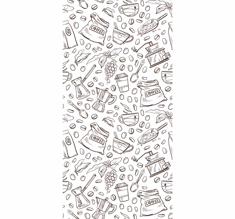 Kitchen blind coffee pattern set - TenStickers