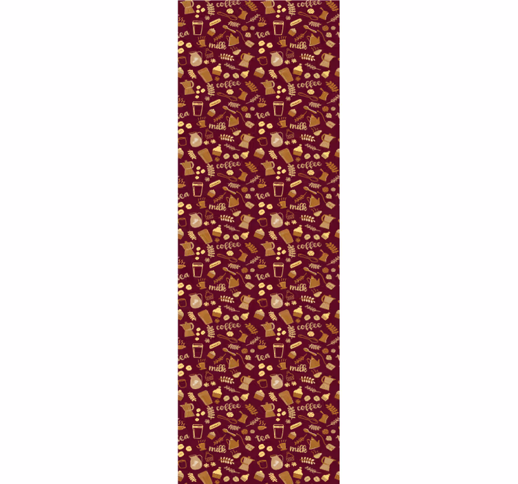 Kitchen blind with beverage motif pattern - TenStickers