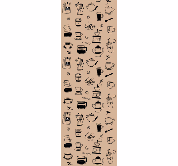 Kitchen blind with coffee pattern design - TenStickers