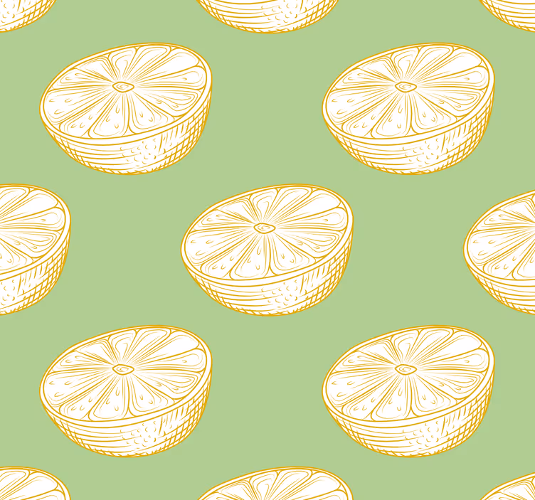 Kitchen blind with decorative citrus design - TenStickers