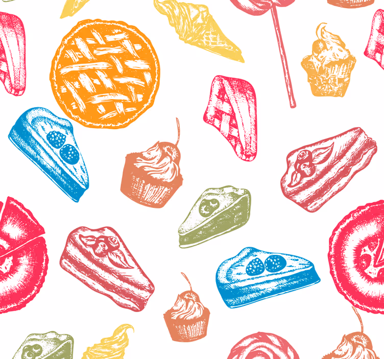Kitchen blind sweet treats design - TenStickers