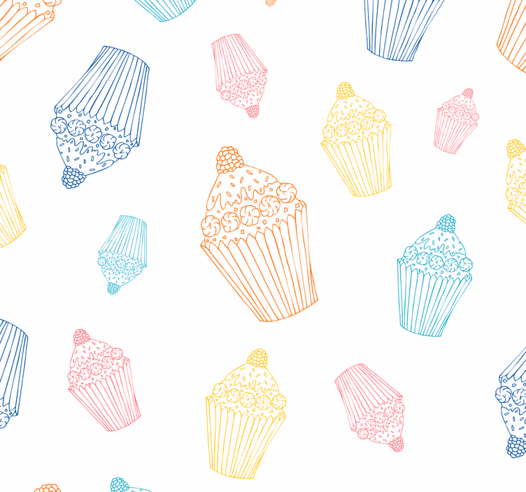 Kitchen blind cupcake designs - TenStickers