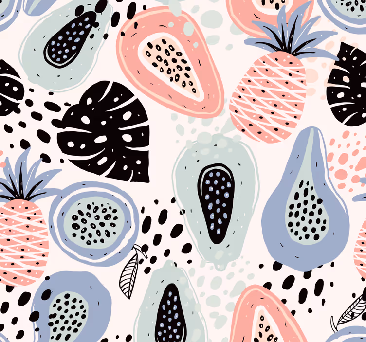 Kitchen blind with floral design - TenStickers