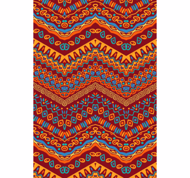 Kitchen blind with red tribal patterns - TenStickers