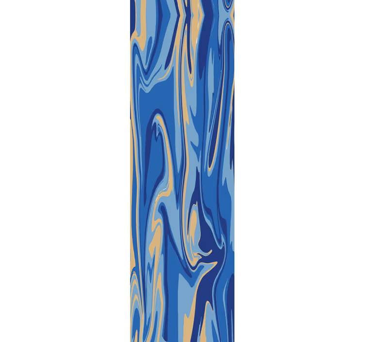 Kitchen blind in blue golden marble design - TenStickers