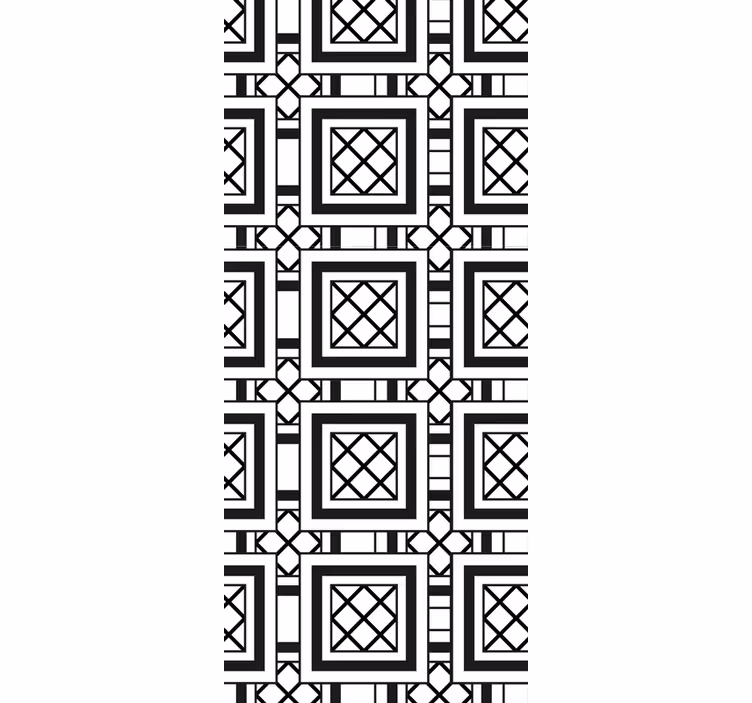 Kitchen blind in black hydraulic tile style - TenStickers