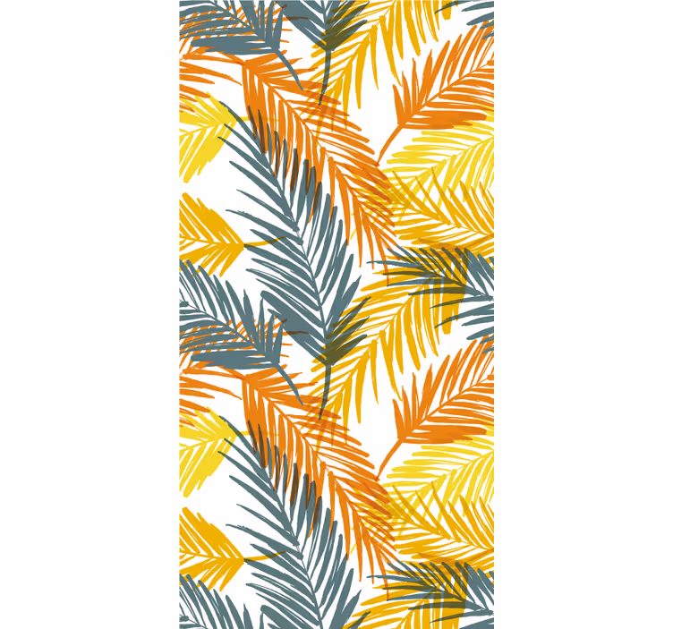 Kitchen blind with tropical palm leaves pattern - TenStickers