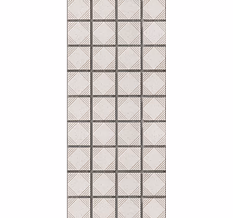 Kitchen blind white minimalistic abstract shape tiles - TenStickers